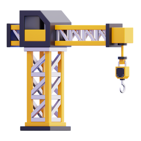 Construction Crane Tower  3D Icon