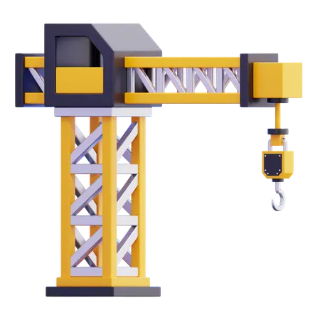 Construction Crane Tower  3D Icon