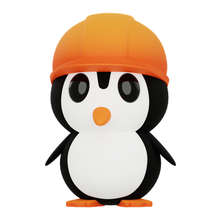 Construction de pingouin  3D Icon