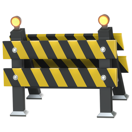 Construction Fence  3D Icon