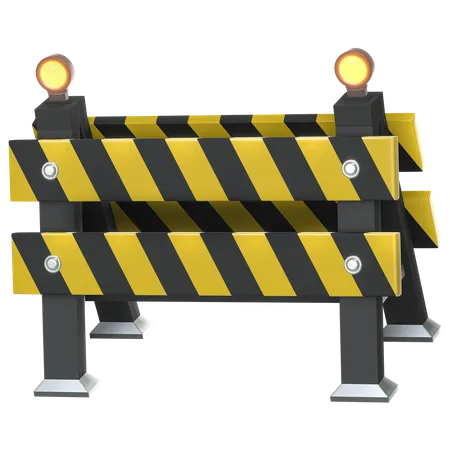 Construction Fence  3D Icon