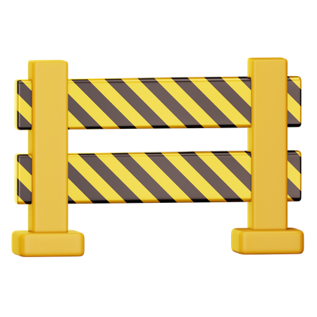 Construction Fence  3D Icon