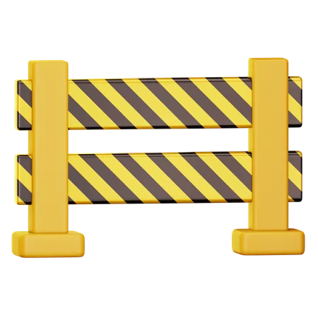 Construction Fence  3D Icon