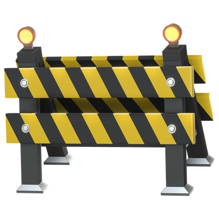 Construction Fence 3D Icon