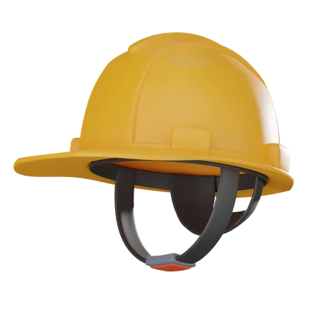 Construction Safety Icon Featuring Hard Hat Ideal For Projects Related To Building Infrastructure And Industrial Development Enhance Your Visuals With This Symbol Of Protection 3 D Render Illustration 3D Icon