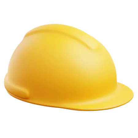 3 D Construction Helmet With Transparent Background 3D Icon