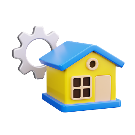 Construction House  3D Icon