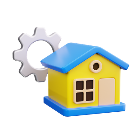 Construction House  3D Icon
