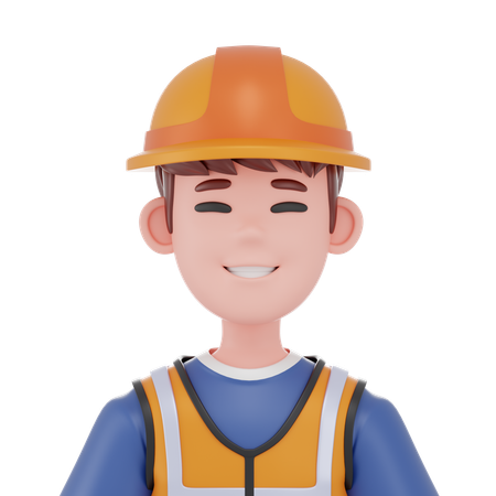 Construction Man  3D Icon