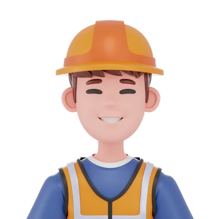 Construction Man  3D Icon