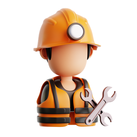 Construction Man  3D Icon