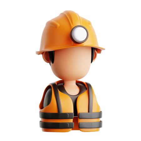 Construction Man  3D Icon