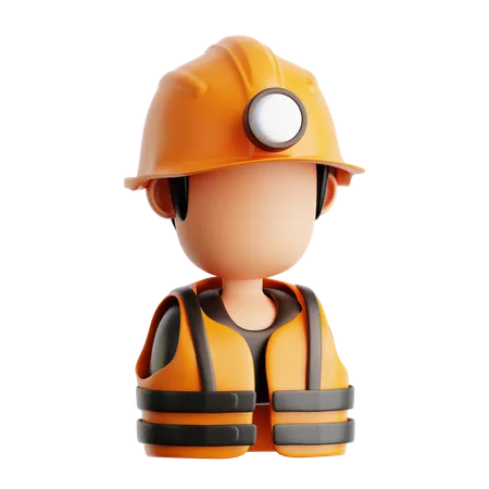 Construction Man  3D Icon