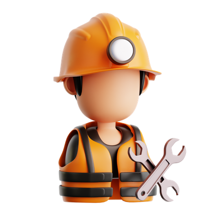 Construction Man  3D Icon