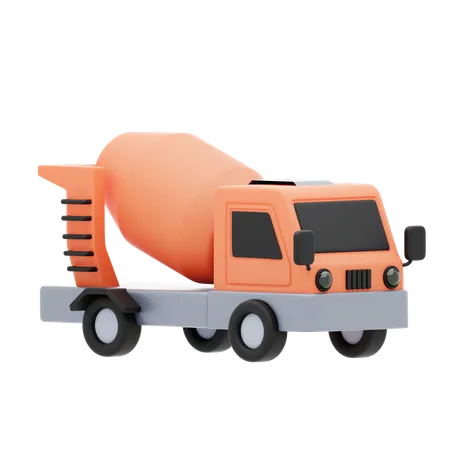 Construction Molding Machine Truck  3D Icon