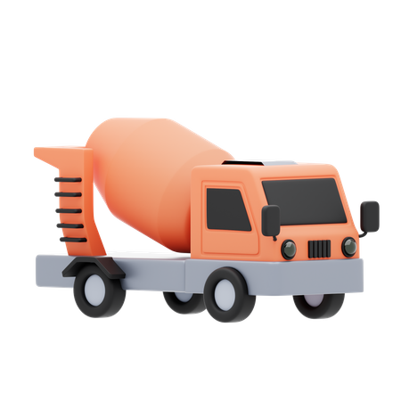 Construction Molding Machine Truck  3D Icon