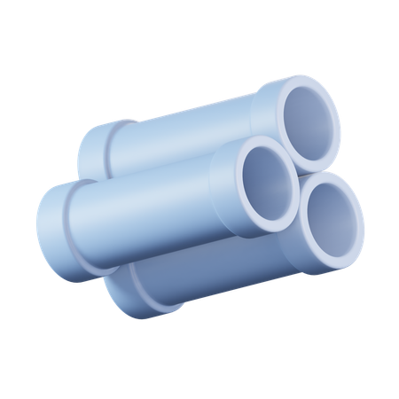 Construction pipe  3D Icon