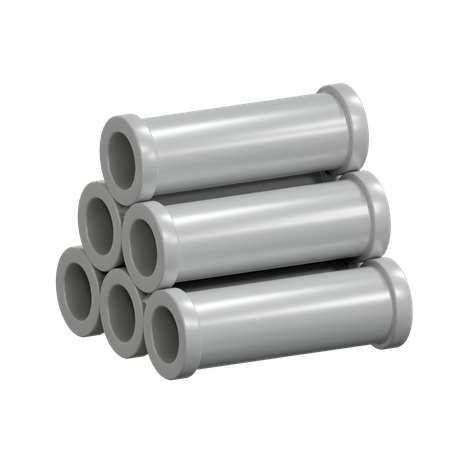 Construction Pipe  3D Icon