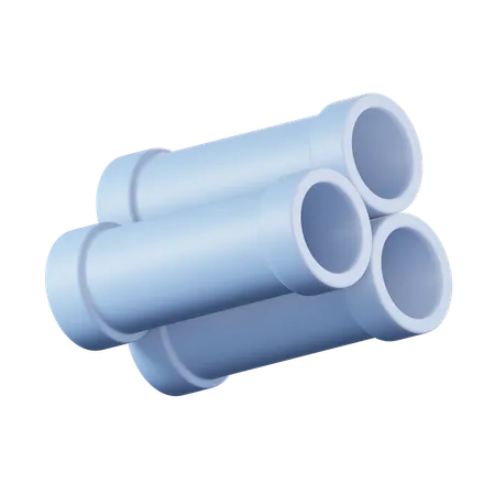 Construction pipe  3D Icon