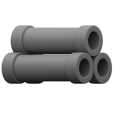 Construction Pipe  3D Icon