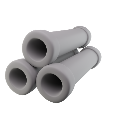 Construction Pipe  3D Icon