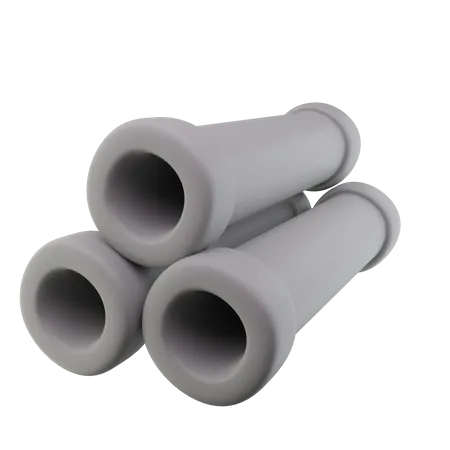 Construction Pipe  3D Icon