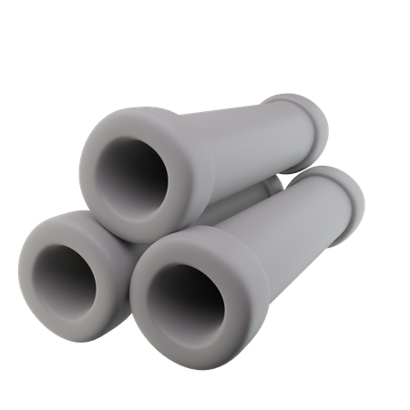 Construction Pipe 3D Icon