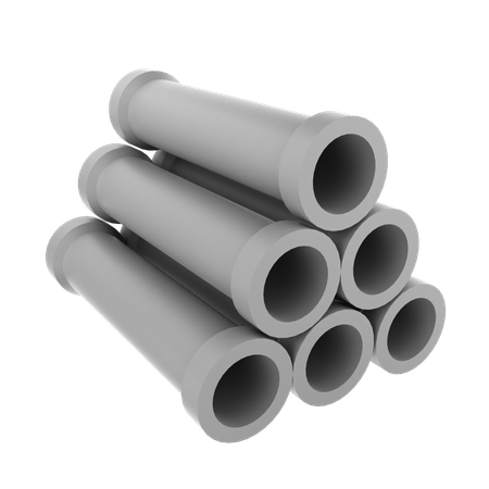 Construction pipes  3D Icon