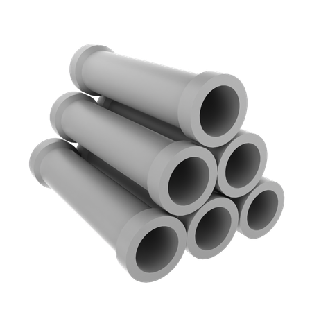 Construction pipes  3D Icon