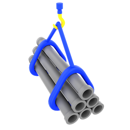 Construction pipes crane  3D Icon