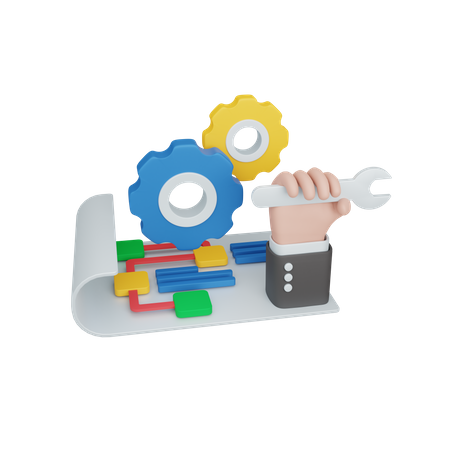 Construction Plan  3D Icon