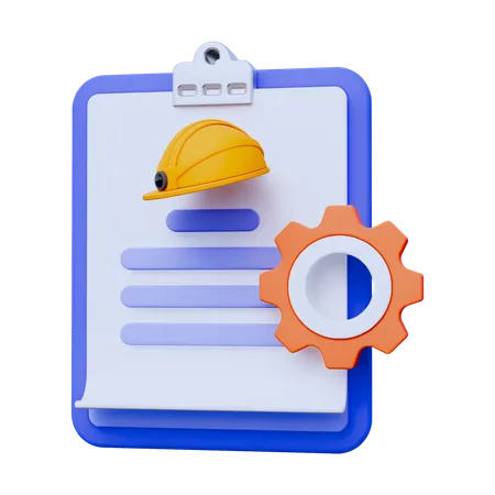 Construction Planning  3D Icon