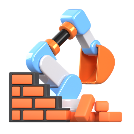 Construction Robot  3D Icon