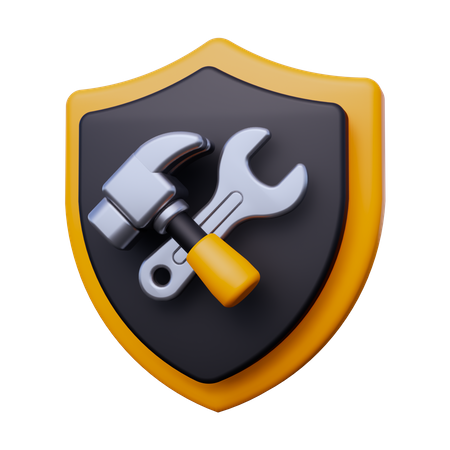 Construction Shield  3D Icon