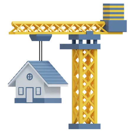 Property Construction Contractor Real Estate 3 D Icon Illustration 3D Icon