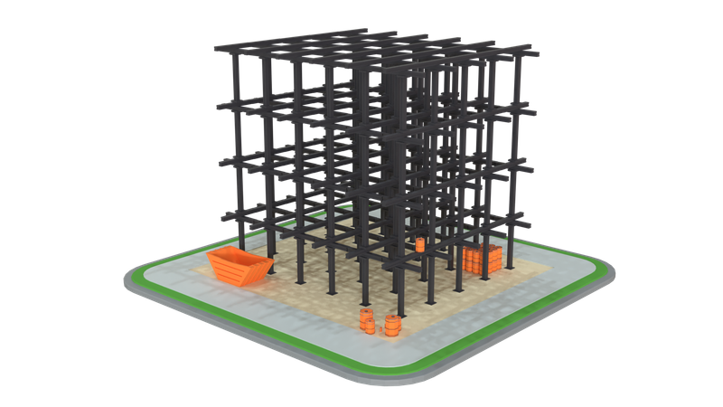 Construction Site  3D Icon