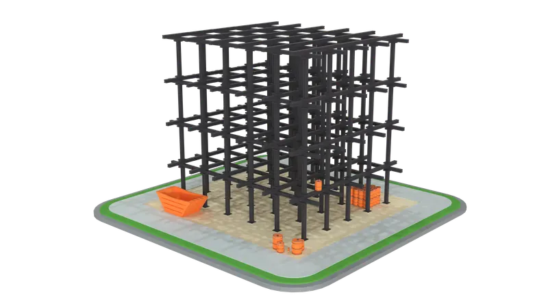 Construction Site  3D Icon