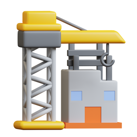 Construction Site  3D Icon