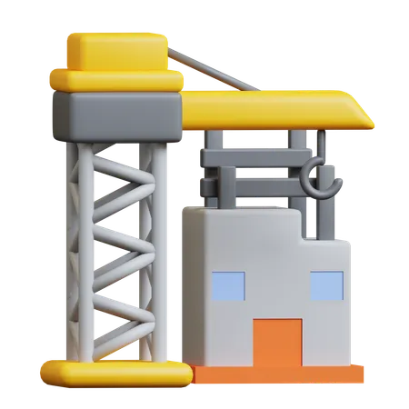 Construction Site  3D Icon