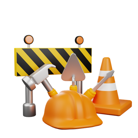 Construction Site  3D Icon