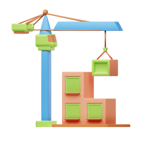 Construction Site  3D Icon