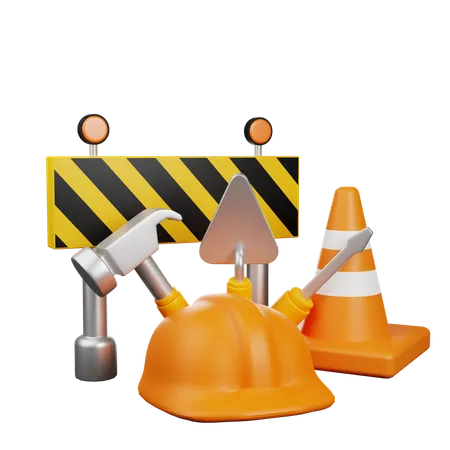 Construction Site  3D Icon