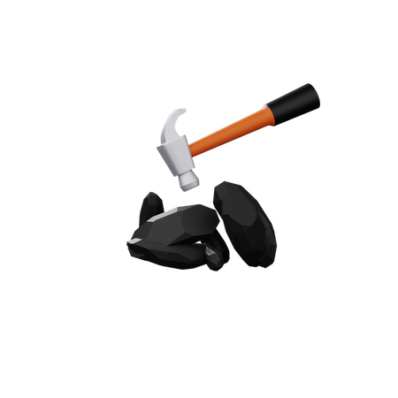 Construction Stone Hammer 3D Illustration