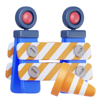Construction Street Sign Attention  3D Icon