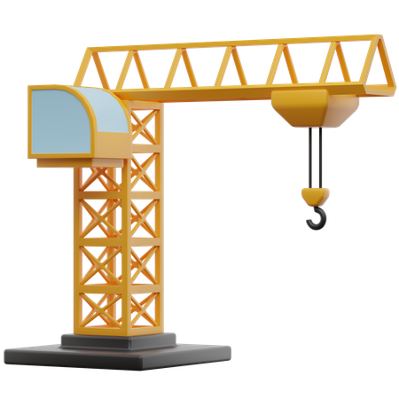 建設用タワークレーン  3D Icon