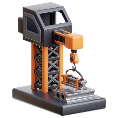 Construction Tower Crane  3D Icon