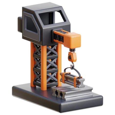 Construction Tower Crane  3D Icon