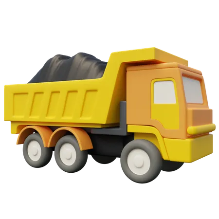 Construction Truck 3D Icon