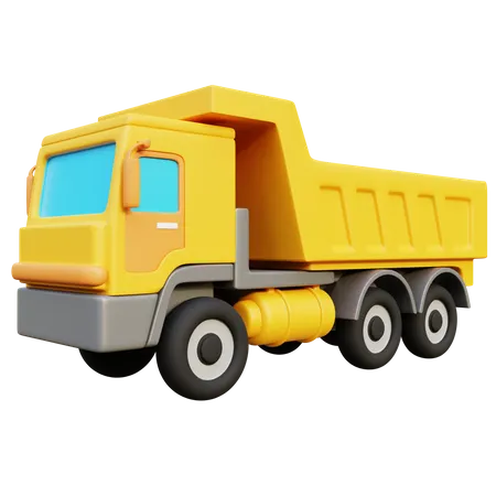 Construction Truck 3D Icon
