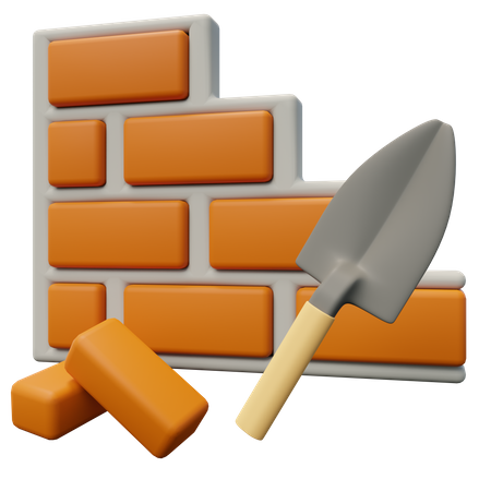 Construction Wall  3D Icon